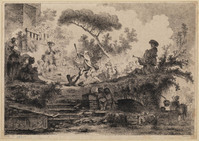 TvB G 6092
<br/>
Opvoering met beer en aapje
<br/>
<em>Saint-Non, Jean Claude Richard (1730-1792)</em>